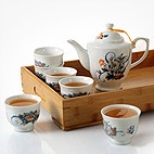 思喜 描金粉彩日用陶瓷办公水杯 茶杯 情侣对杯 满园春色