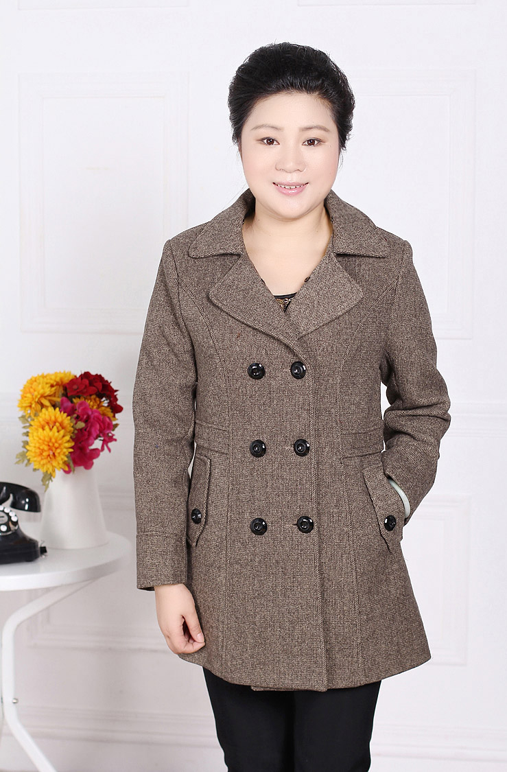 卜伦2012秋冬新款<em>中老年毛呢外套</em>女中年<em>女款</em>