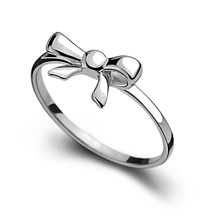 宝恋蝴蝶结925纯银尾戒<em>小女生</em>戒指<em>小女生</em>礼物