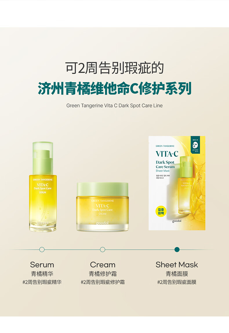 果达儿（goodal）青橘VC精华贴片面膜补水保湿褪斑韩国进口白皙提亮肤色脸部 1片