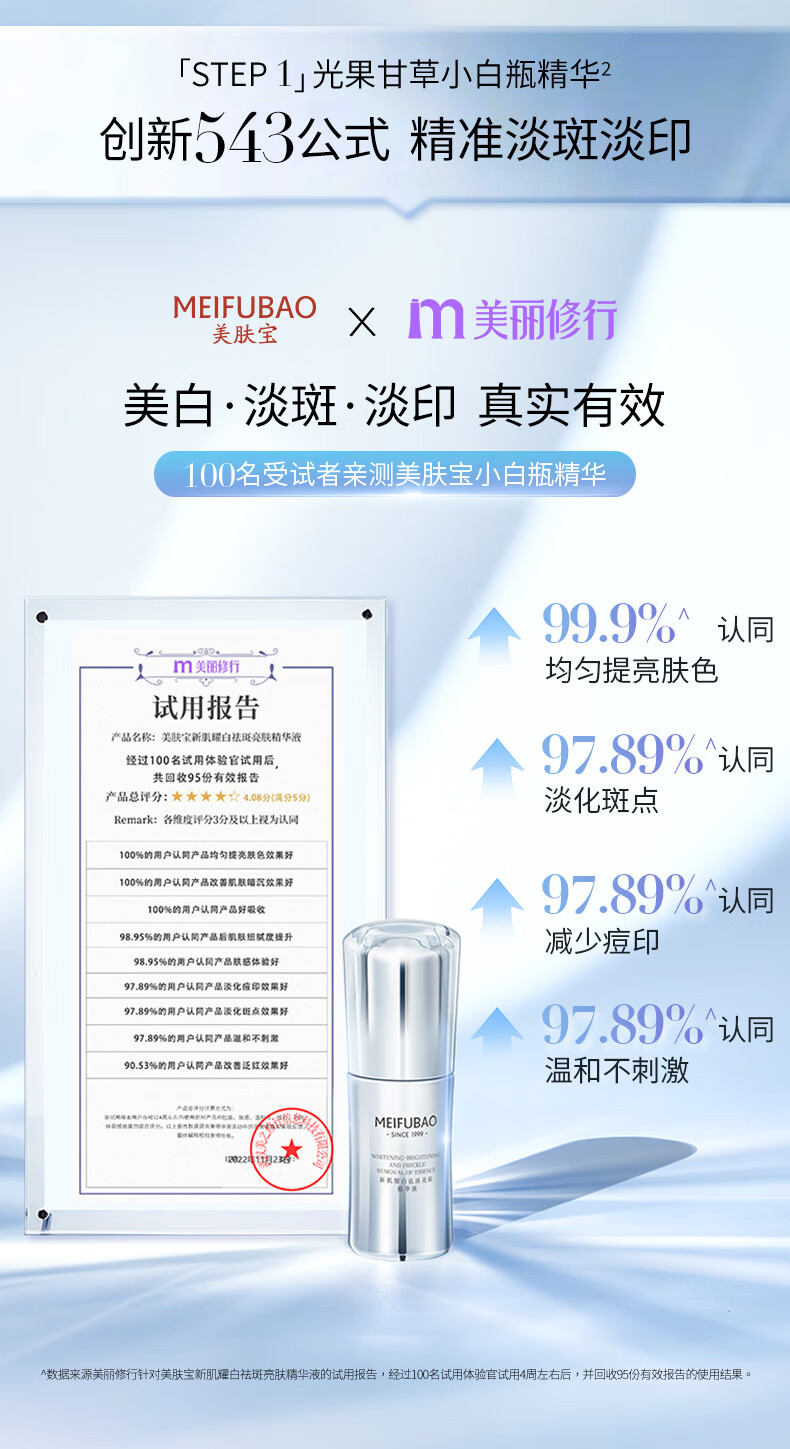 美肤宝美白淡斑烟酰胺面膜提亮补水保湿滋润精华贴片面膜淡化痘印护肤品 烟酰胺美白面膜（27g*5片）