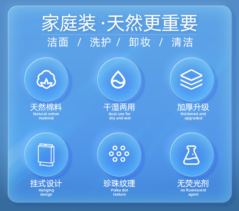 妮丽雅洗脸巾悬挂式纯棉抽取式一次性洗面巾加厚加大美容院擦脸巾 【一年使用量】珍珠纹2包装