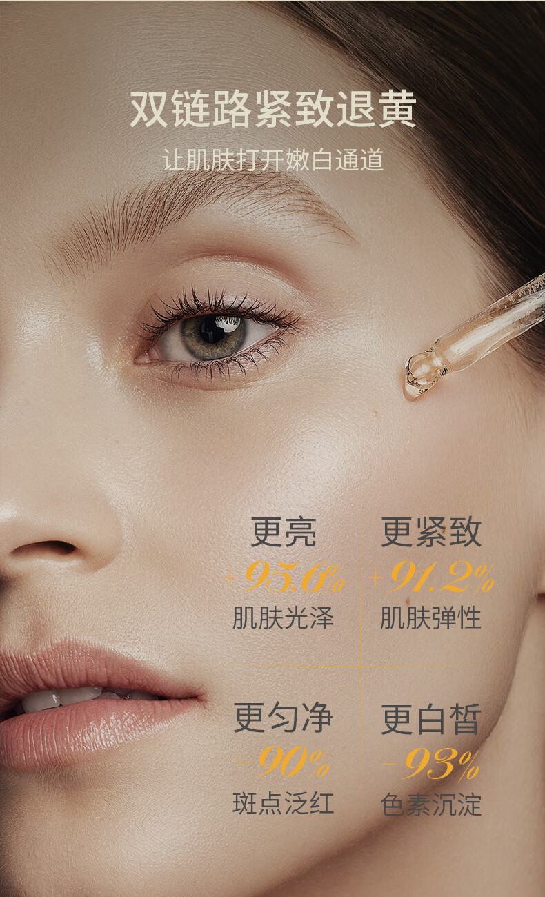 SKISGEM原装进口美白淡斑精华液抗皱紧致精华淡化黑色素收缩毛孔修护精华 淡斑美白精华液30ml