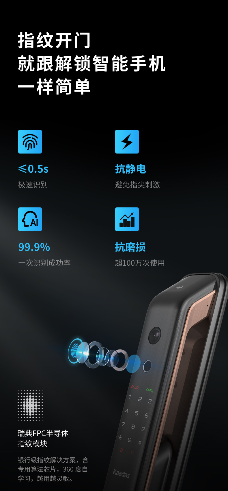 曝光凯迪仕智能锁指怎么样,一周使用彻底后悔了?