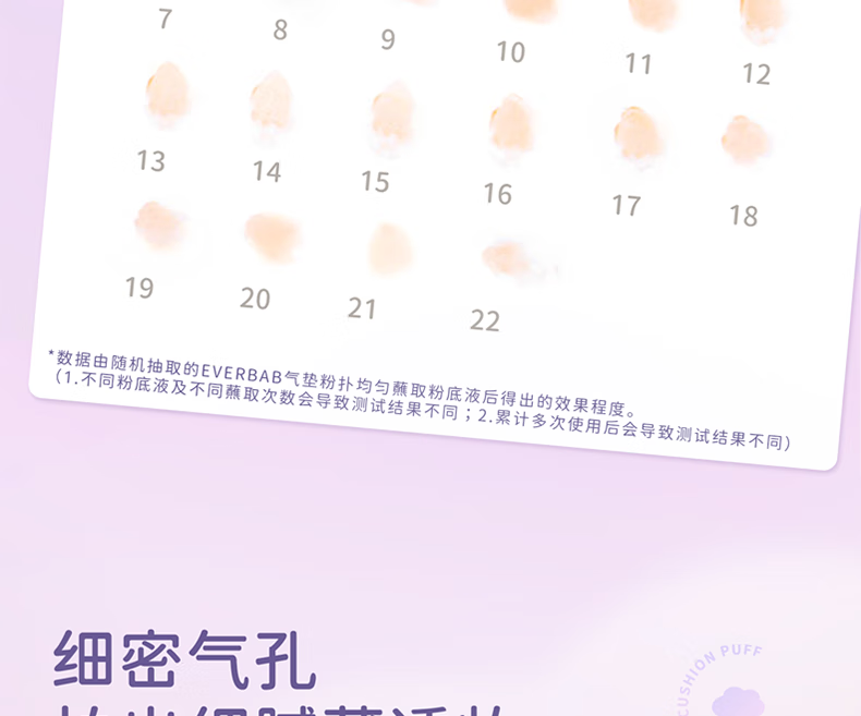 everbab 艾蓓拉棉花糖气垫粉扑三角饭团爱我啵啵粉扑干湿两用化妆海绵 方型棉花糖粉扑