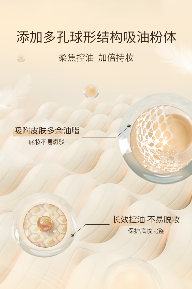 FV 轻羽柔雾定妆蜜粉 散粉持久定妆粉女控油清爽不易脱妆混干油皮 象牙白2盒 10g1盒
