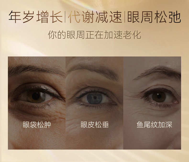 RSAS抗皱眼霜眼袋霜 淡化细纹黑眼圈提拉紧致 日夜分时眼霜20g