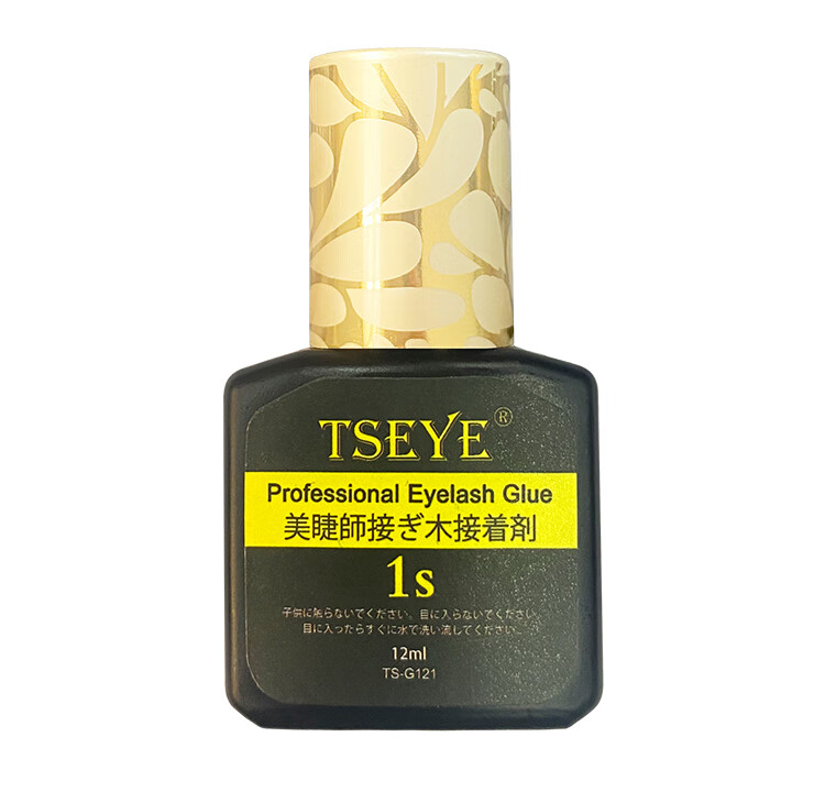 TSEYE 专业美睫师美睫店专用胶水嫁接睫毛胶水化妆师睫毛胶水持久黑色超粘速美睫胶水工具用品 1秒美睫店专用胶水 12ml