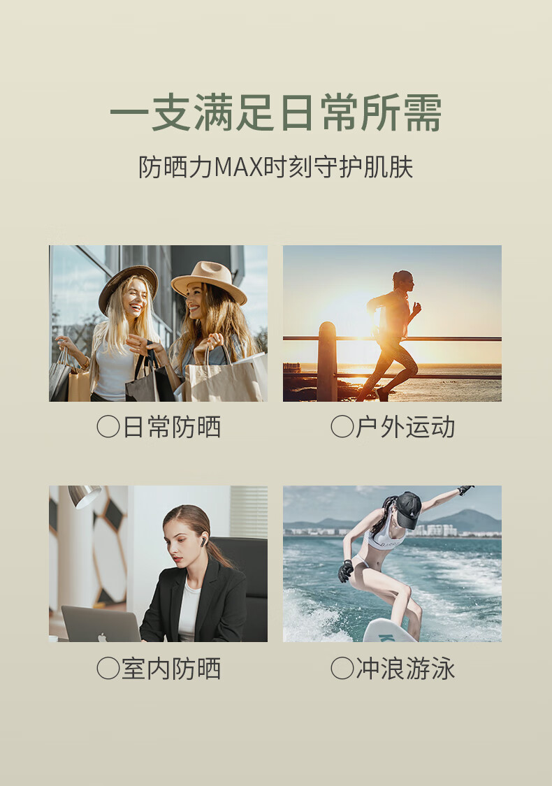 SKISGEM原装进口美白防晒霜高倍隔离乳军训户外SPF50+防水防汗持久男女士 美白防晒霜一支装