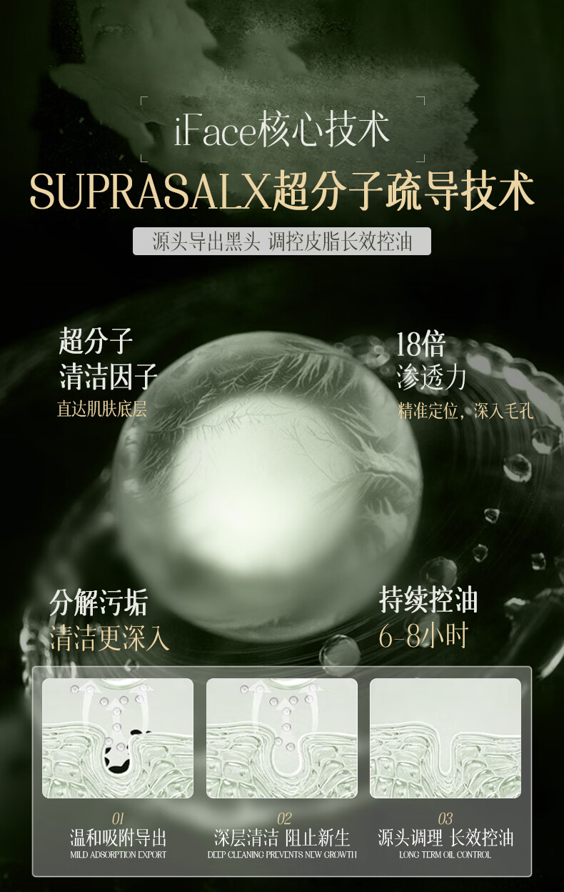 iFACE澳洲进口去角质去死皮面部深层清洁啫喱收缩毛孔去黑头脸部男女 磨皮去角质啫喱160ml
