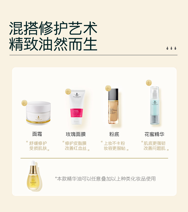 天露芬赋活精华油保湿补水德国精华液 抗皱抗糖抗氧化送女友生日小礼物 赋活精华油5ml