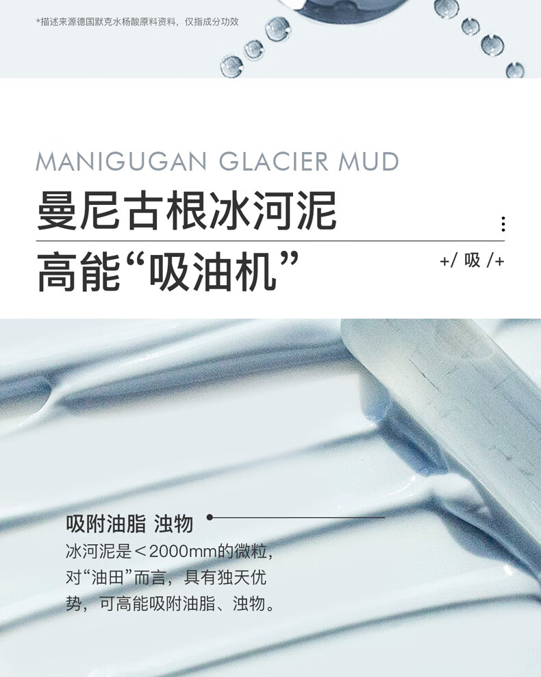 三月理 水杨酸清洁面膜泥膜涂抹式清洁毛孔黑头抛光冰河泥去油男女