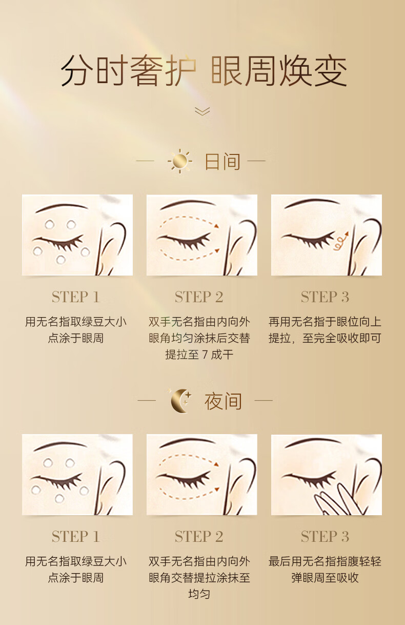 RSAS眼霜 提拉紧致淡化黑眼圈细纹眼纹眼袋 白松露日夜分时眼霜30g