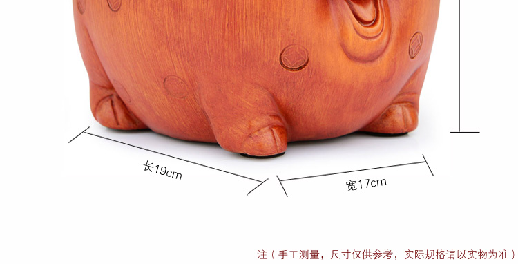 
                                        聚善缘 存钱罐生肖猪摆件 家居客厅装饰摆件 乔迁开业礼品可爱创意下朋友心爱礼品手工工艺品 金黄色                