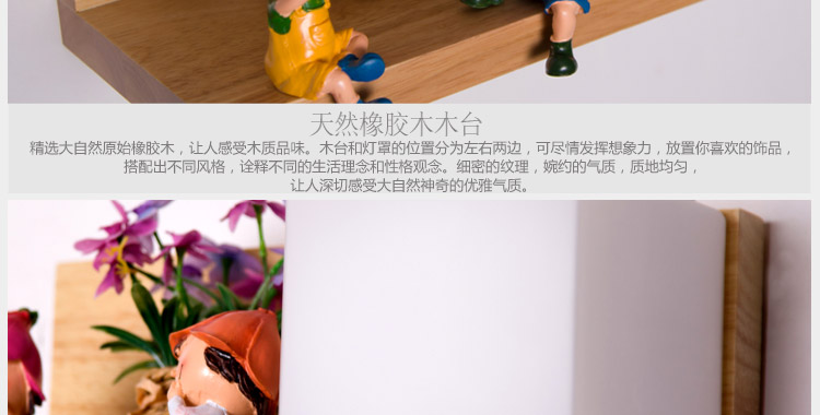 比月餐厅壁灯卧室床头灯简约现代原木温馨橡木书房过道壁灯3503 壁灯右A香薰和光源