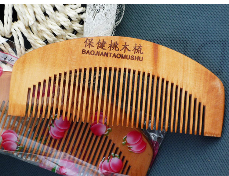 丽姿木梳 天然保健桃木梳 防静电梳子