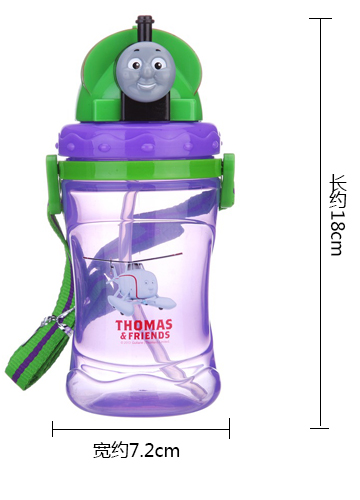 托马斯&朋友（Thomas&Friends） 儿童3D培西炫彩吸管大水壶360ml 4117TM