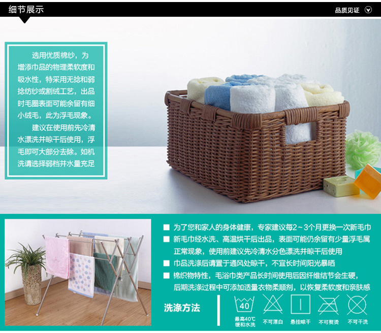 九洲鹿 五星级酒店纯棉毛巾 高克重加大加厚毛巾 咖啡色(单件) 75*40cm