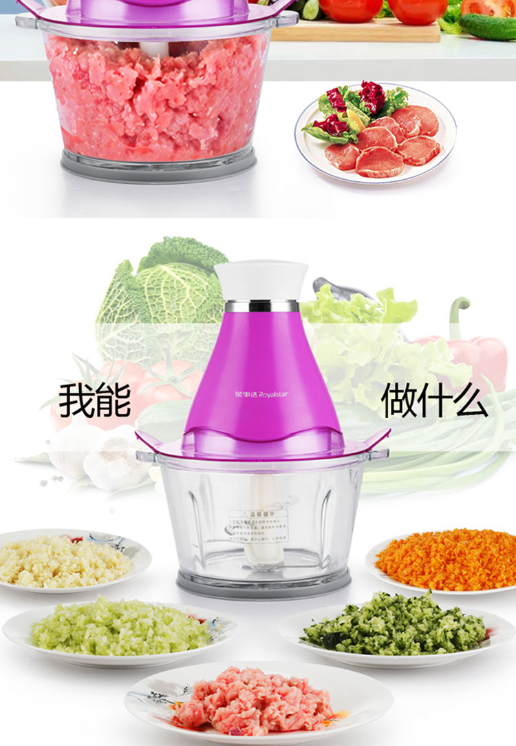 荣事达（Royalstar）RZ-138T 多功能双刀绞肉机料理机家用搅馅切菜机