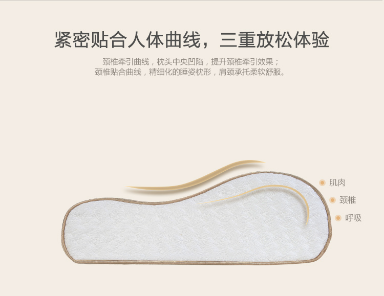 
                                        
                                        佳佰 枕头护颈椎枕养生枕 波浪型记忆枕芯                