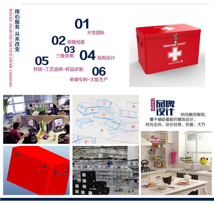 
                                        
                                        欧润哲 急救箱 大号家庭双层医药箱收纳盒 白色                