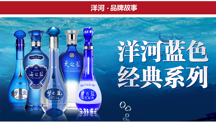 洋河蓝色经典海之蓝42度整箱装白酒1000ml2瓶内含2个礼袋口感绵柔浓香