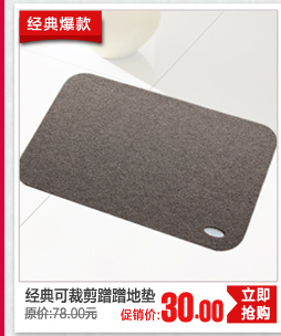 [大达] 欧式彩圈防滑地垫门垫 吸水吸尘入户地毯 (80cm*110cm)