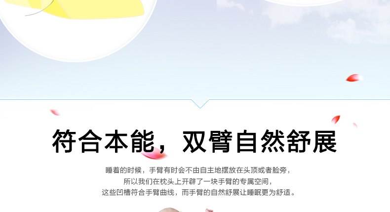 ASZUNE/艾苏恩慢回弹记忆枕头 颈椎病枕护颈枕 白色