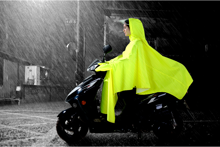 正招（kendo）透明雨衣电动车单人加大时尚雨衣雨披电动车单人 P2N藏青色4XL