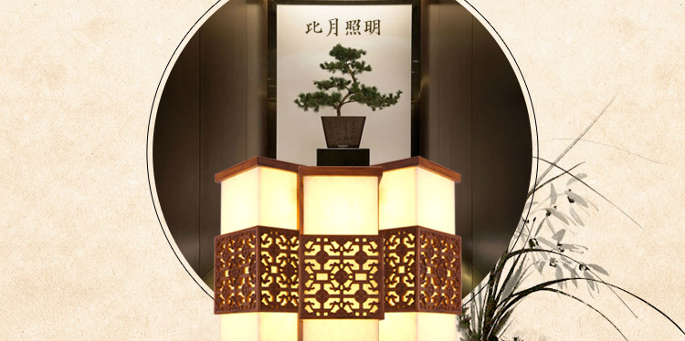 
                                        比月中式壁灯客厅云石灯实木卧室床头灯复古餐厅阳台过道灯3510 壁灯                