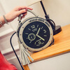 DALFR Women Leather Handbags Casual Pu Shoulder Bag Women Clock Shape Crossbody Bags Luxury Handbags Women Bags Designer yishen vintage casual crazy horse leather men shoulder crossbody bags business male handbags briefcase messenger bags mlt8072