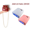UV Lamp 818 Dryer Nail 36W Nail Gel Lamp Mini Lamp For Nails Manicure Machine UV Gel LED Nail Dryers Lamps EU Plug 3 x 12W Power suelian original sunled 36w diamond nail dryer for all gels with 30s 60s button perfect thumb solution with sensor