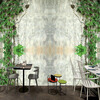 Пользовательские 3D Wall Paper Modern Retro Fresh Vine Бетонные стены Фото Murals Cafe Restaurant Creative Backdrop Wall Decor Обои