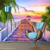 Пользовательские обои Mural 3D Sunset Seaside Gallery Scenery Фотография Обои для рабочего стола для телевизора с диваном для гостиной Комната для прихожей