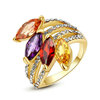 Yoursfs® 18K Rose Gold Plated Big Flower Rings Используйте прозрачные австрийские кристальные модные украшения gold plated rose flower with gift box