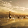 Пользовательские плакаты Фото обои для гостиной диван ТВ фон Современные HD City Night Bridge Большие обои Mural Home Decor