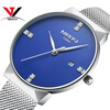 Часы Mesh Band Montre Homme NIBOSI Watch Men Luxury Brand Знаменитые мужские часы из нержавеющей стали Серебряные кварцевые наручные часы для мужчин
