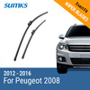 SUMKS Wiper Blades for Peugeot 2008 26&16 Fit Push Button Arms 2012 2013 2014 2015 2016 auto paper auto take up reel system for all roland sj sc fj sp300 540 640 740 vj1000