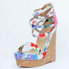 Женские сандалии Новая мода Высокие каблуки Wedges Trife Sandals Party Wedding Women Shoes Flower Print Glasiator xd118 new fashion crystal sandals pumps shoes women sweet luxury female platform bride shoes ankle strap lady wedding shoes high heels