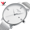 Часы Mesh Band Montre Homme NIBOSI Watch Men Luxury Brand Знаменитые мужские часы из нержавеющей стали Серебряные кварцевые наручные часы для мужчин