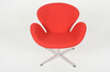 Swan Chair Red (Шерсть-красный) кресло swan chair серая шерсть 71 х 70 х 78 см