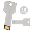 Fillinlight 10PCS Pack Серебряный металлический ключ USB Flash Drive USB 2.0 Pen Drive Водонепроницаемый чип Mini Thumb Drive usb flash drive