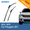 SUMKS Wiper Blades for Peugeot 301 24&16 Fit Bayonet Type Arms 2012 2013 2014 2015 sumks wiper blades for peugeot 301 24