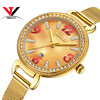 NIBOSI Женские часы Мода Lady Watch Роскошный бренд кварцевые наручные часы Золотой водонепроницаемый хрусталь платье сетки ремешок Relogio Feminino