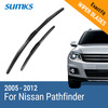 SUMKS Wiper Blades for Nissan Pathfinder 24&18 Fit Hook Arms 2005 2006 2007 2008 2009 2010 2011 2012 sumks wiper blades for nissan xterra 24