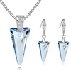 Модные аксессуары Crystal Triangle Spike Pendant Ожерелья Пирсинг Серьги для женщин Свадебные наборы ювелирных изделий 25258