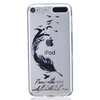 Черные перья Pattern Мягкий Тонкий TPU Резиновый Силиконовый гель Чехол для iPod Touch 5 белая бабочка pattern мягкий тонкий tpu резиновый силиконовый гель чехол для ipod touch 5