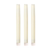 9 Inches Melted Led Taper Candles with Timer,Battery Operated,Ivory,Pack of 3