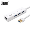Jebshun (JASUN) USB3.0 HUB расширение ступица высокоскоростного USB3.0 + 3 Gigabit Ethernet USB к RJ45 сетевой кабель конвертер поддерживает Apple Mac Air свободный привод JS-051 vention usb 3 0 m gigabit ethernet rj45 f сетевой адаптер