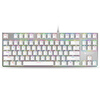 Rapoo V500RGB лед Symphony Версия 87 клавиша подсветки игры игровой клавиатура механической клавиатура с подсветкой клавиатуры клавиатура компьютера клавиатура ноутбука белой синей ось клавиатура